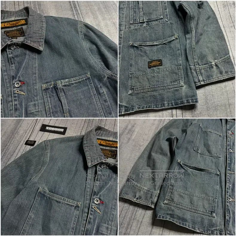 Neighborhood Neighborhood Rusty Stain Splattered Washed Denim Jacket Size US XL / EU 56 / 4 - 3 Thumbnail