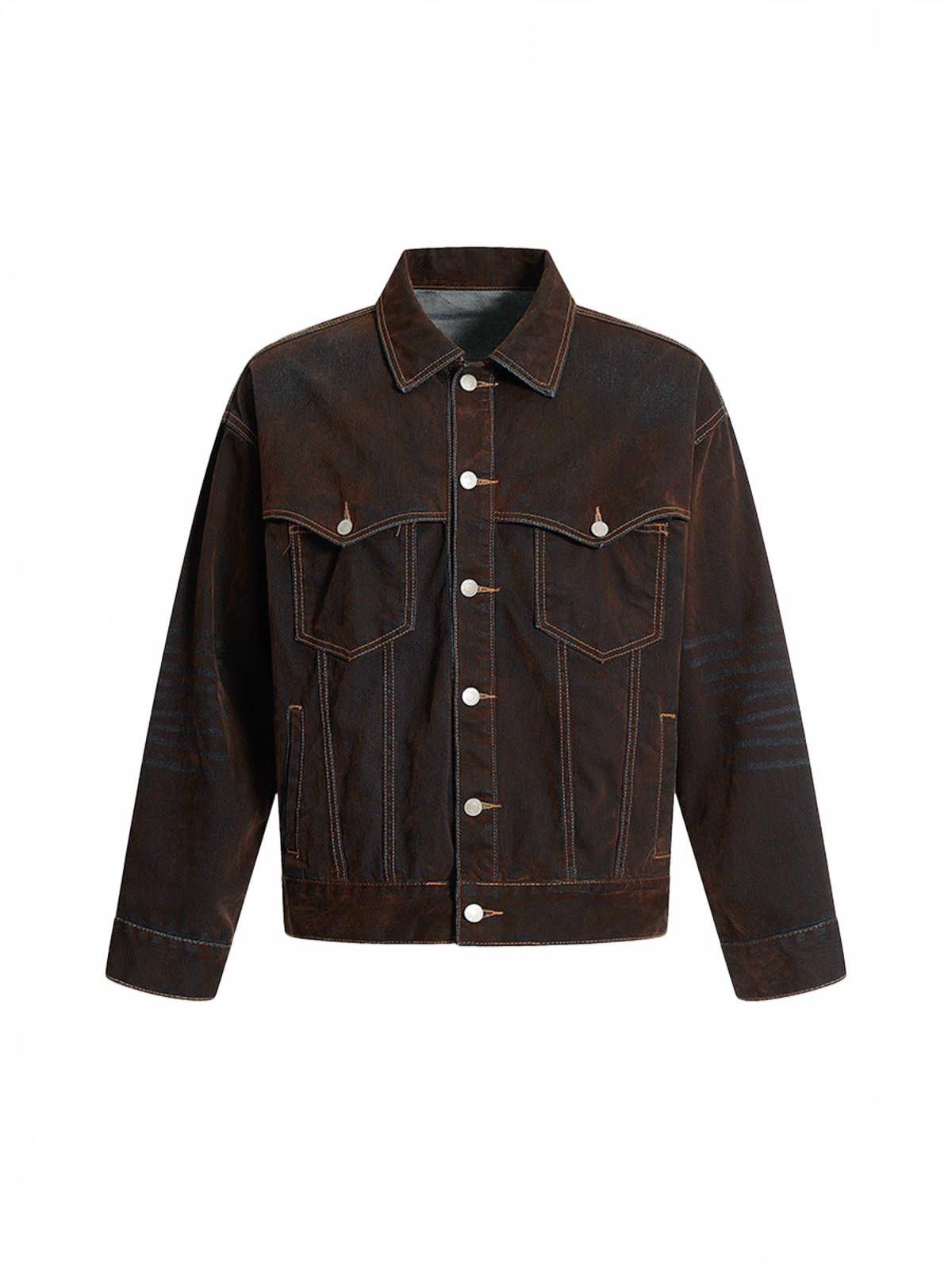 Other Heavyweight Dirty-Treated Distressed Denim Jacket Size US M / EU 48-50 / 2 - 1 Thumbnail