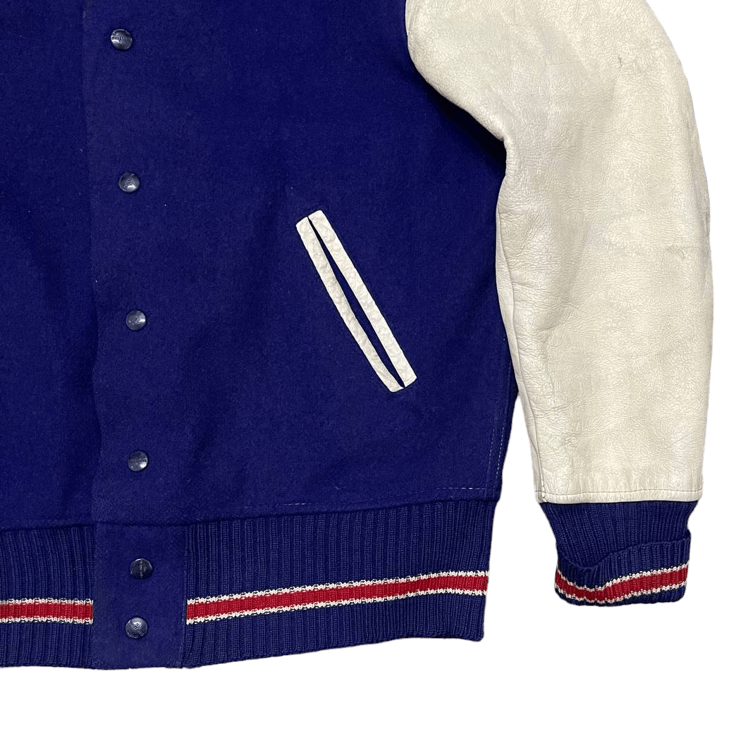 Japanese Brand Vintage 60's Blue Letterman HL Whiting Varsity Jacket Size US M / EU 48-50 / 2 - 4 Thumbnail