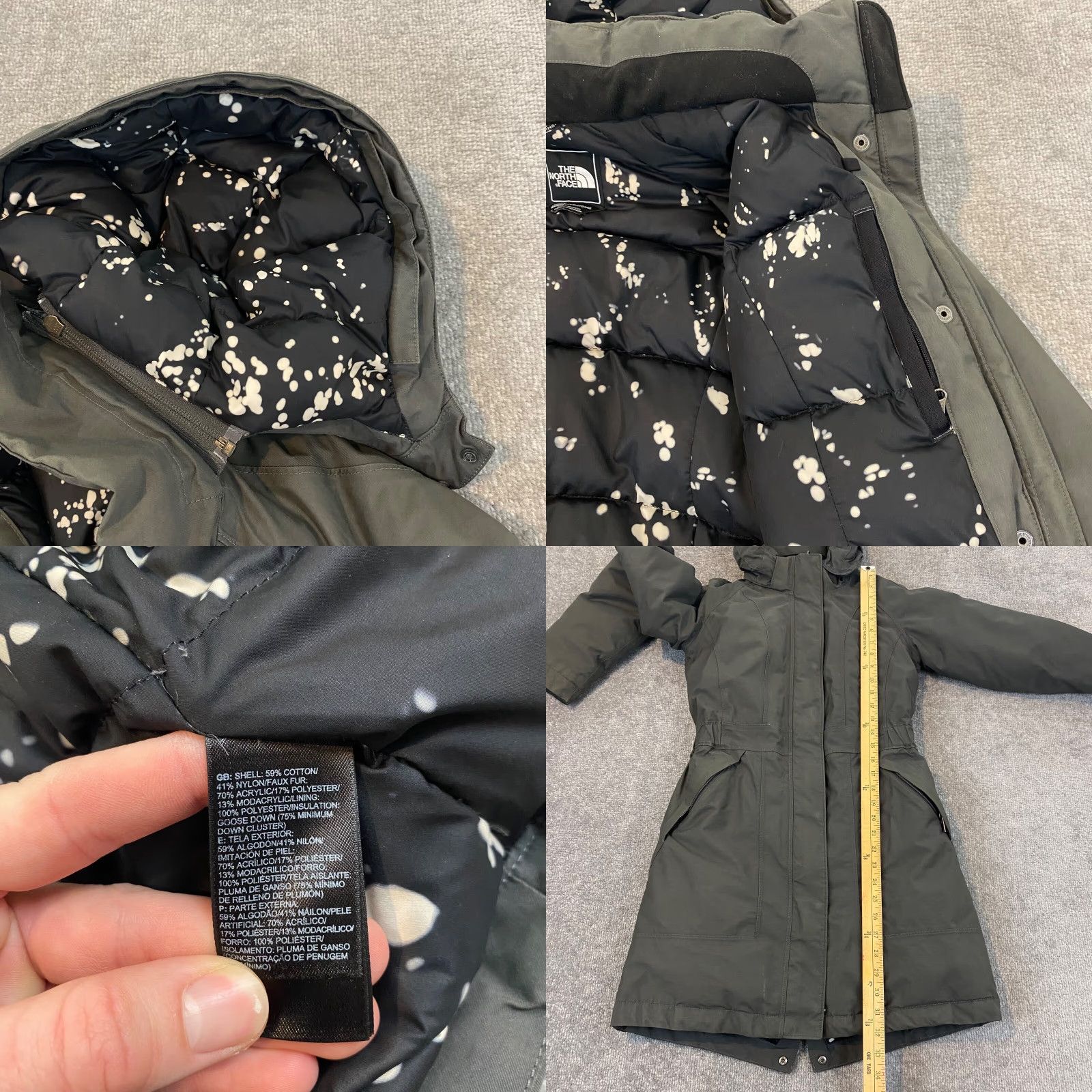 The North Face THE NORTH FACE Jacket Women XS Gray Goose Down Puffer Parka Faux Fur Hooded Coat Size XS / US 0-2 / IT 36-38 - 8 Thumbnail