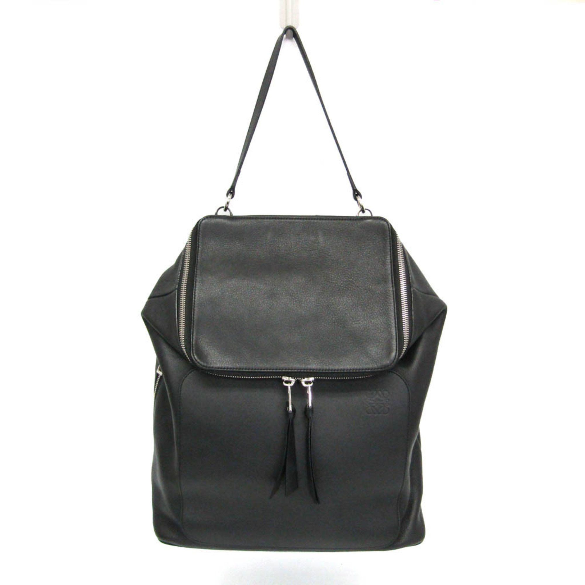 Loewe Loewe GOYA Backpack Women,Men Leather Backpack Black Size ONE SIZE - 1 Thumbnail