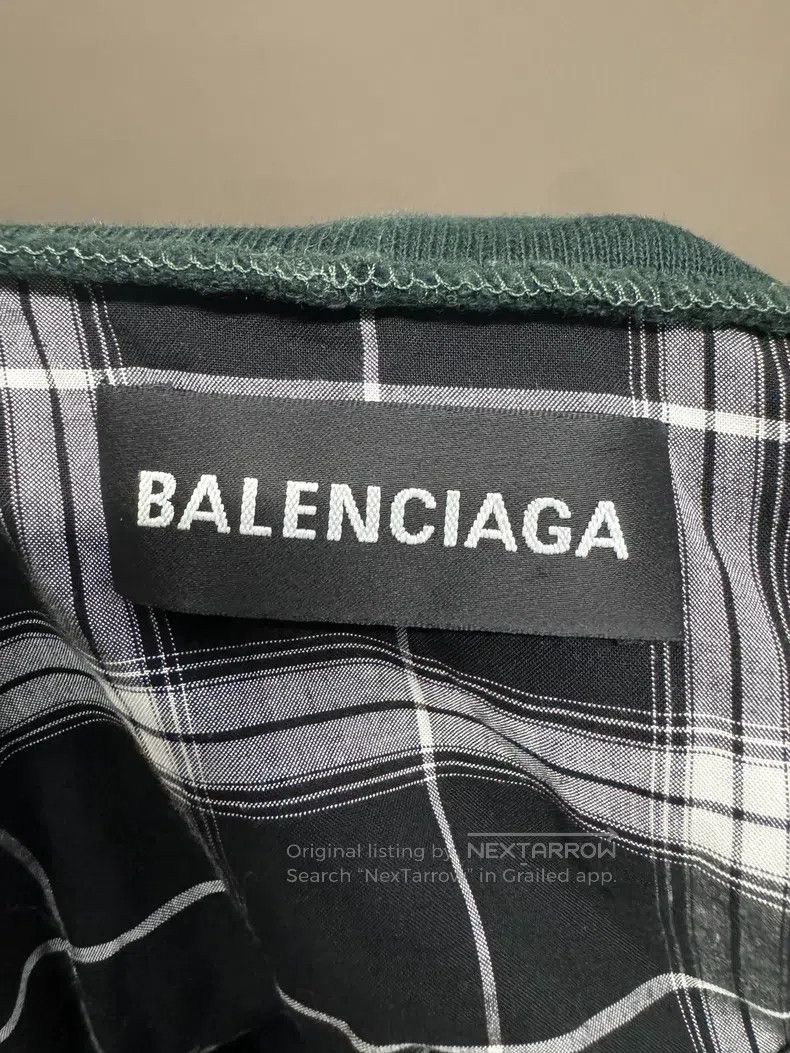 Balenciaga Balenciaga Denim Patchwork Hooded Shirt Size XS / US 0-2 / IT 36-38 - 6 Thumbnail
