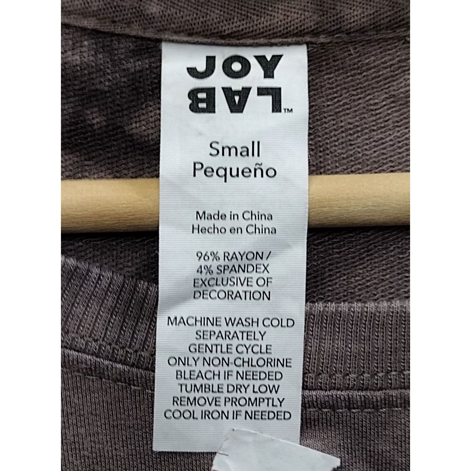 Vintage JoyLab Women's Pullover Sweatshirt Shirt Raglan Long Sleeve Iron Overdye Heathered Crew Neck Easy Care Thumb Holes XS S? Size S / US 4 / IT 40 - 7 Thumbnail