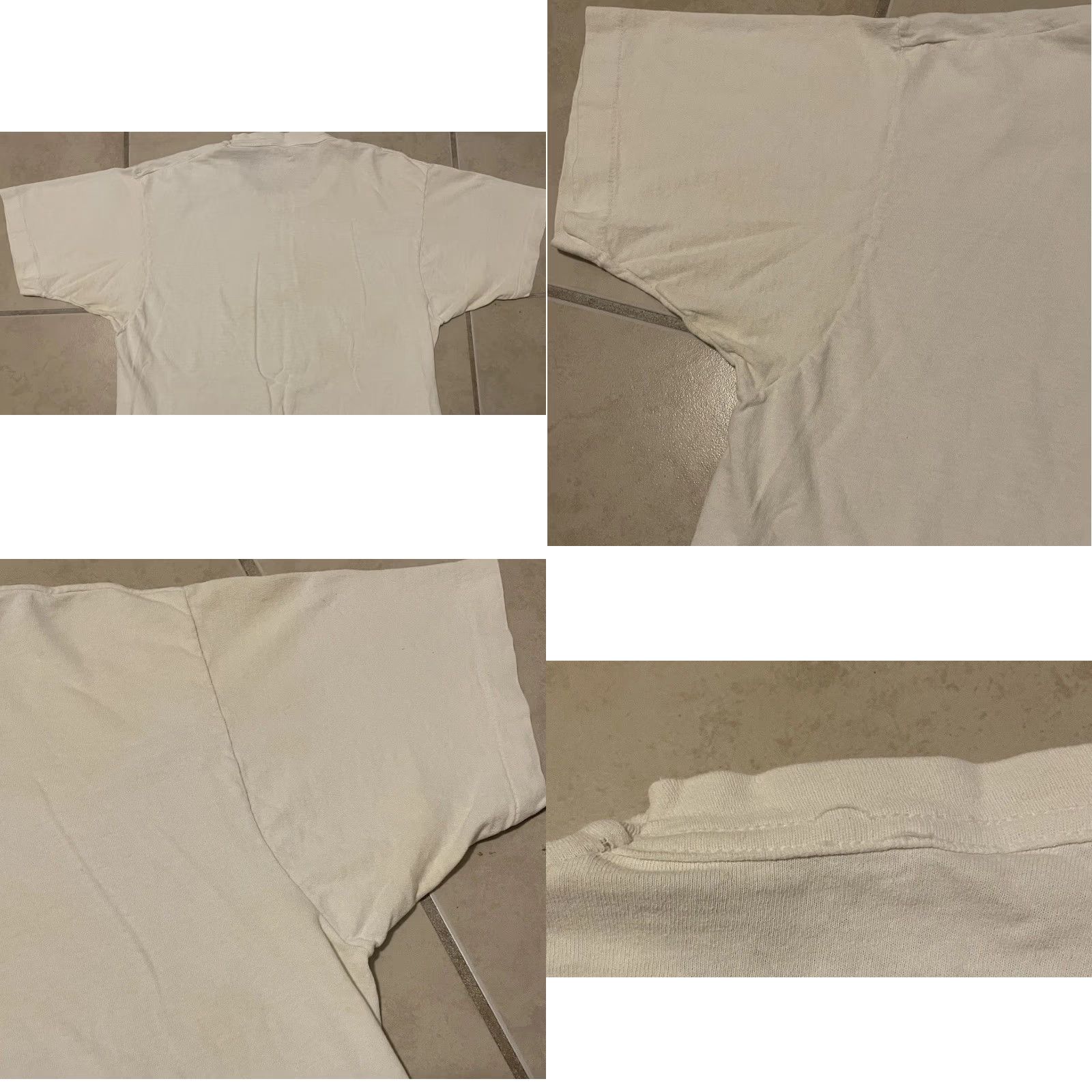 Fruit Of The Loom VINTAGE FOTL Shirt Mens S White 80s 90s Grunge Punk Biker Surf Skate USA Single Stitch Size US S / EU 44-46 / 1 - 9 Thumbnail