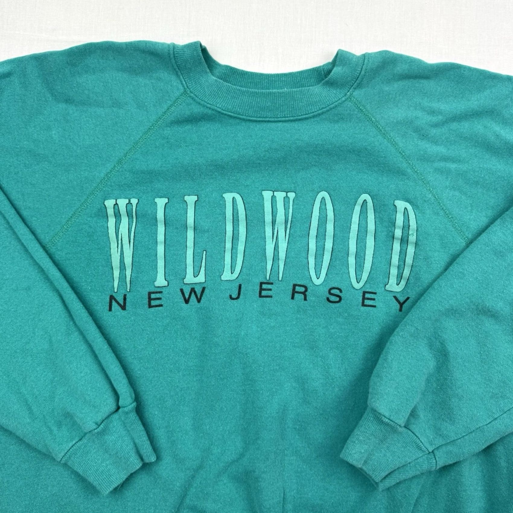 Hanes VINTAGE Hanes Sweatshirt Crewneck XL Men Blue USA 80s 90s Wildwood NJ Raglan Travel Size US XL / EU 56 / 4 - 2 Thumbnail