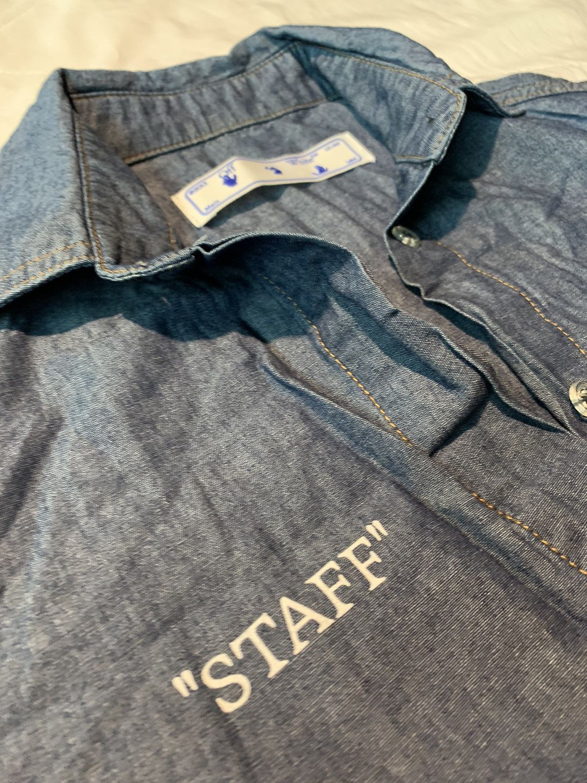 Off-White OFF-WHITE ""STAFF GARMENT"" SHIRT Size US XXS / EU 40 - 4 Thumbnail