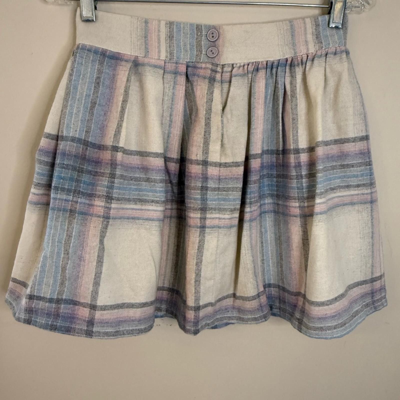 Other Marilyn Togs vintage pastel plaid pleated mini skirt SZ 11 Size 30" / US 8 / IT 44 - 4 Thumbnail