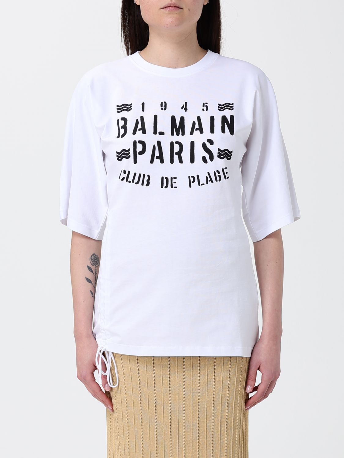 Balmain Balmain T-Shirt Woman White Size M / US 6-8 / IT 42-44 - 1 Thumbnail