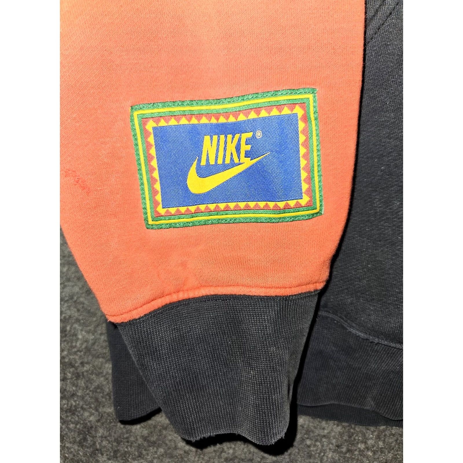 Nike Nike Hoodie Mens M Pullover Black Peace Geometric Sweatshirt 90s Retro Tribal Graphic Print Hooded Pockets Vintage Size US M / EU 48-50 / 2 - 2 Thumbnail
