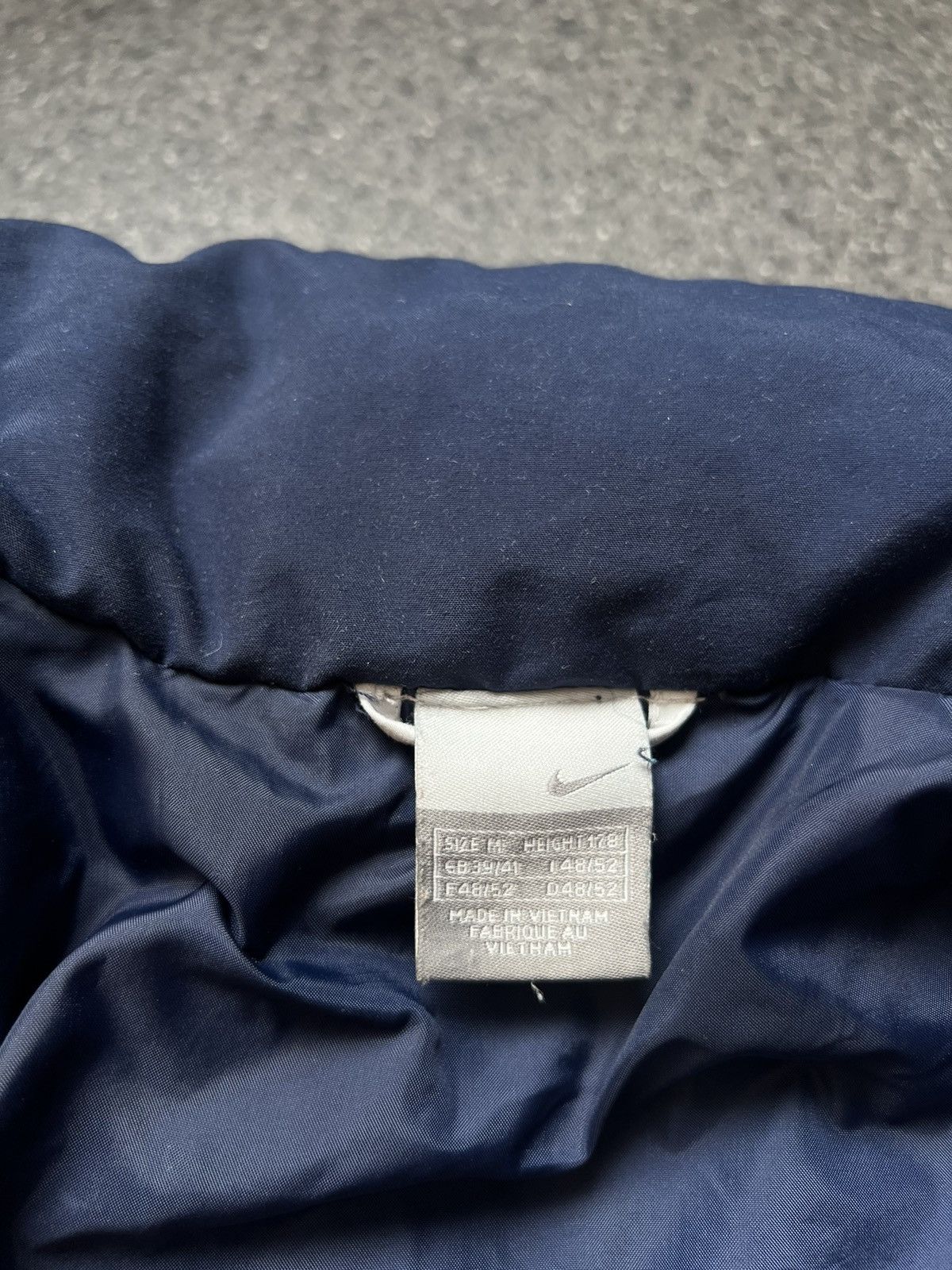 Nike × Vintage Vintage 90's Nike Drill Big Swoosh Down Puffer Jacket Bomber Size US M / EU 48-50 / 2 - 11 Thumbnail