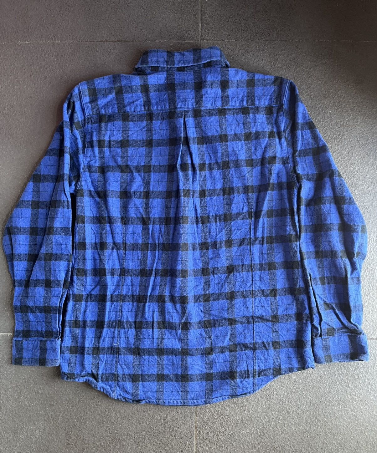 Filson Vintage Flannel Plaid Blue Black Thick Cotton B/D Shirt Size US M / EU 48-50 / 2 - 6 Thumbnail
