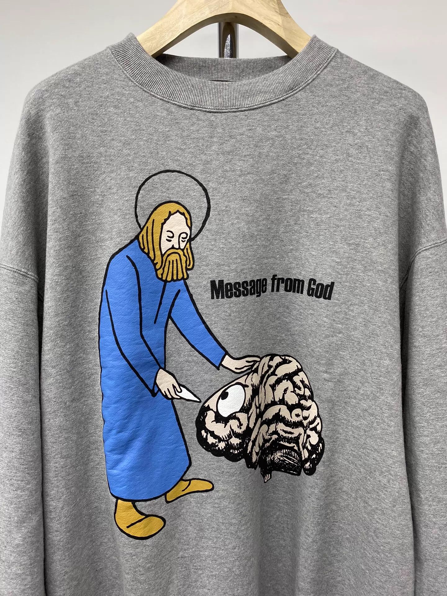 Undercover Undercover 22AW God Brain Print Gray Oversize Hoodie 5 Size US XXL / EU 58 / 5 - 3 Thumbnail