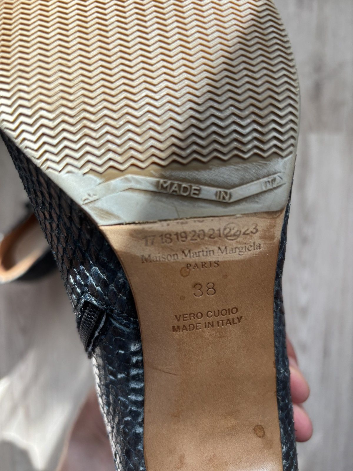 Maison Margiela Maison Martin Margiela Line 22 Snake Print Peep Toe Ankle Size US 8 / IT 38 - 21 Thumbnail