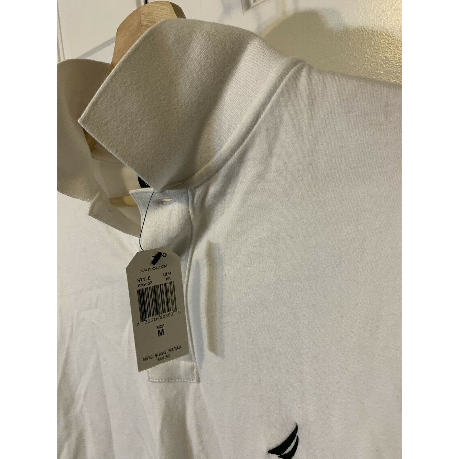Nautica Nautica Men’s Sz M solid deck polo shirt white NWT Size US M / EU 48-50 / 2 - 2 Thumbnail