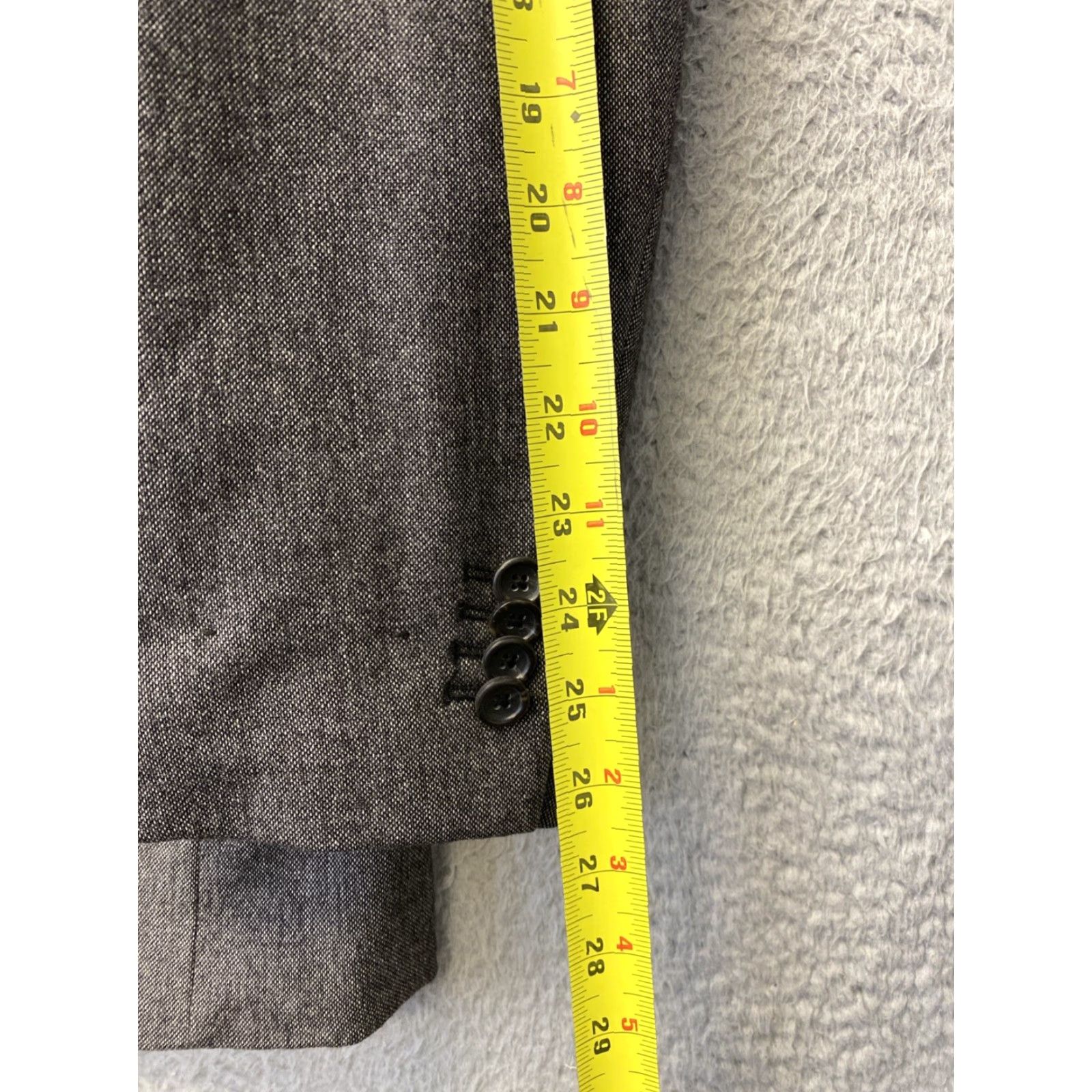 Banana Republic BANANA REPUBLIC Men's Sport Coat Jacket Blazer 42L Gray Wool Blend Short Regular Size 42L - 4 Thumbnail