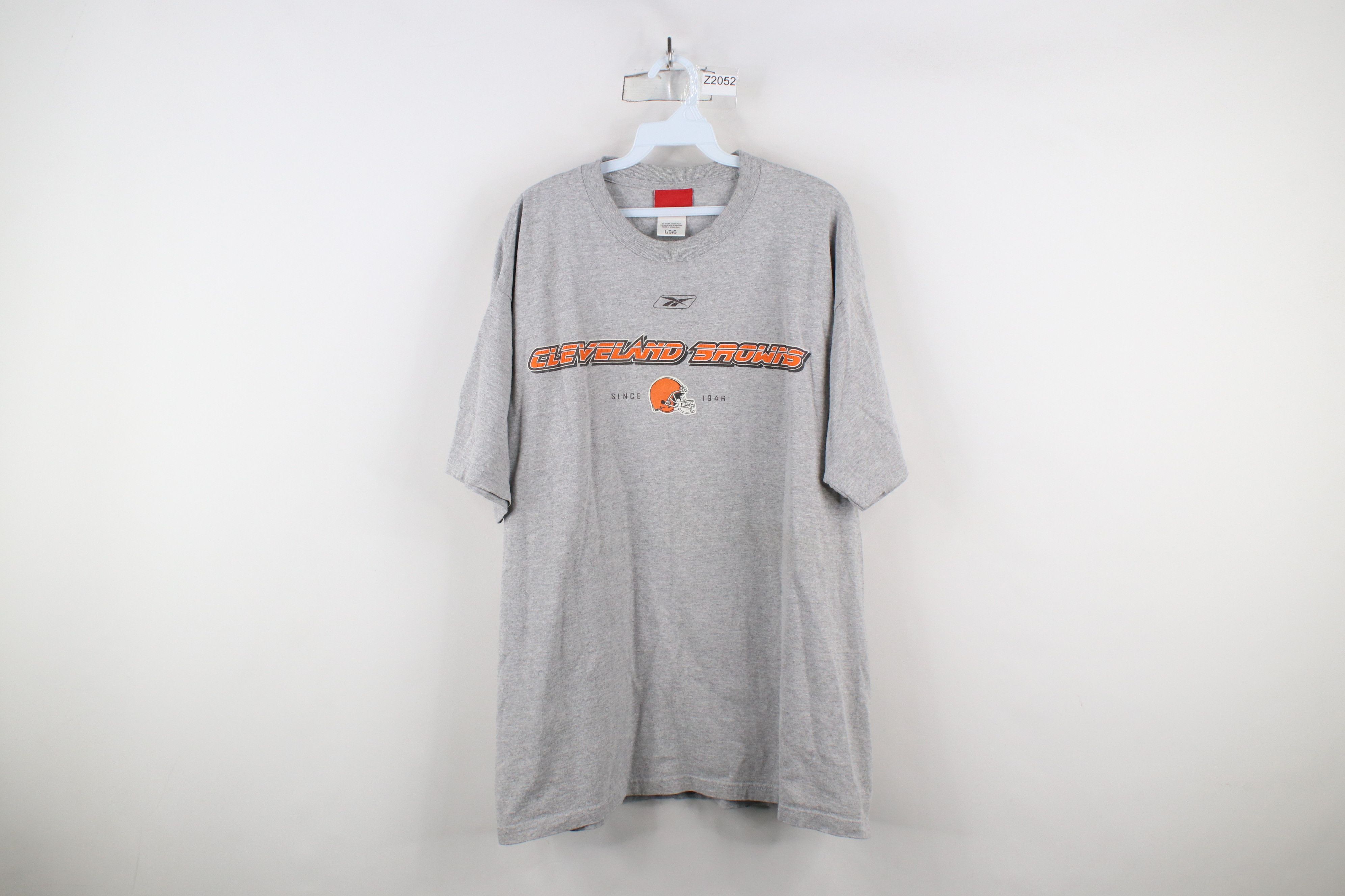 Reebok × Vintage Vintage Reebok Cleveland Football T-Shirt Heather Gray Size US L / EU 52-54 / 3 - 1 Thumbnail