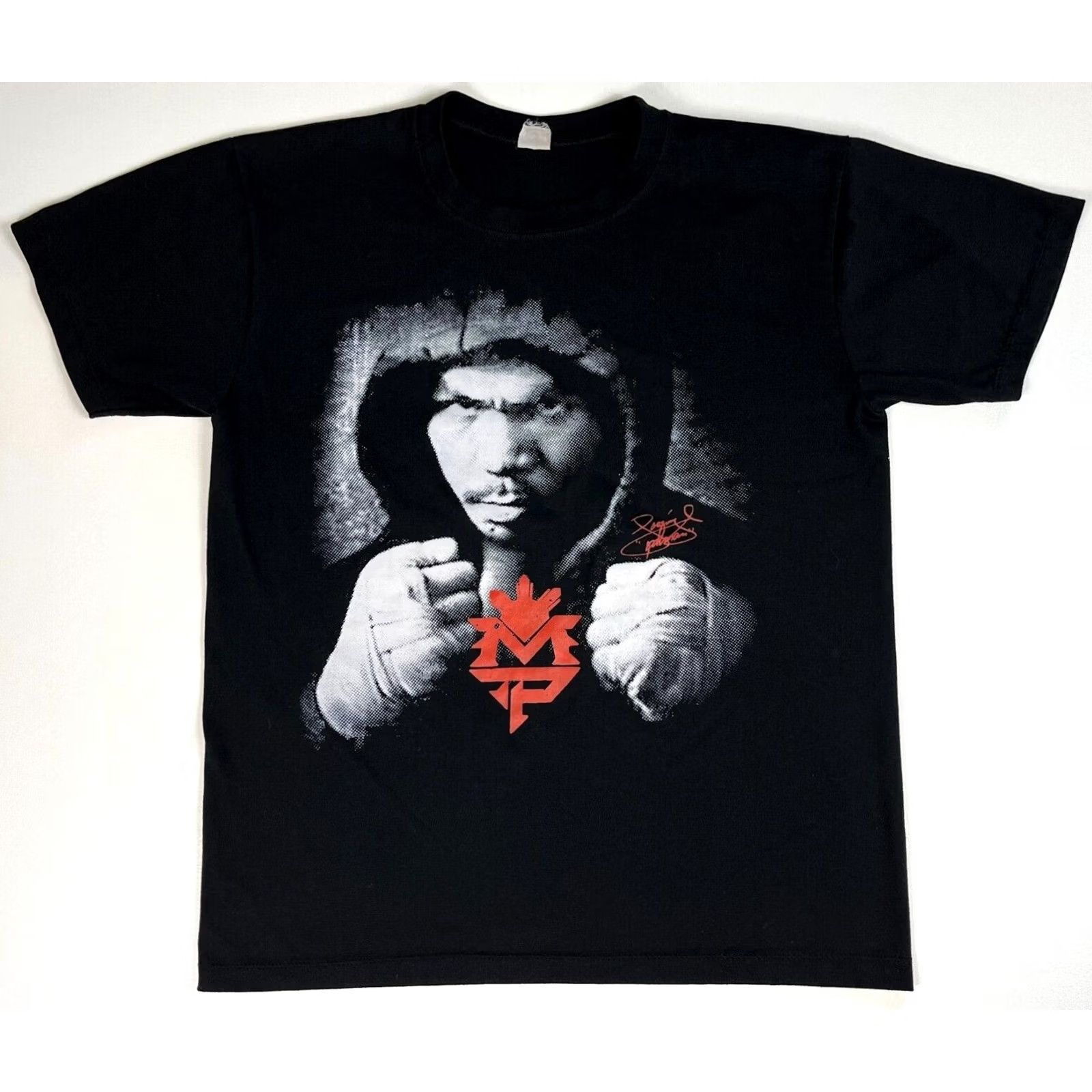 Vintage Manny Pacquiao Men's Vintage T-Shirt Boxing Sz S Black Crew Neck Short Sleeve Graphic Print Sports Shirt Mens Size US S / EU 44-46 / 1 - 2 Thumbnail
