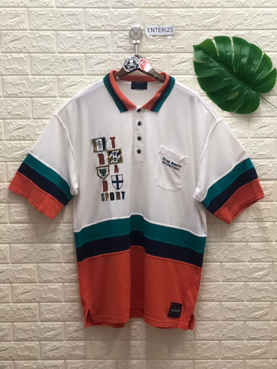 Japanese Brand Vintage Ledolno Sc Sport Zippy Polo Tee Colour Block Size US XXL / EU 58 / 5 - 1 Thumbnail