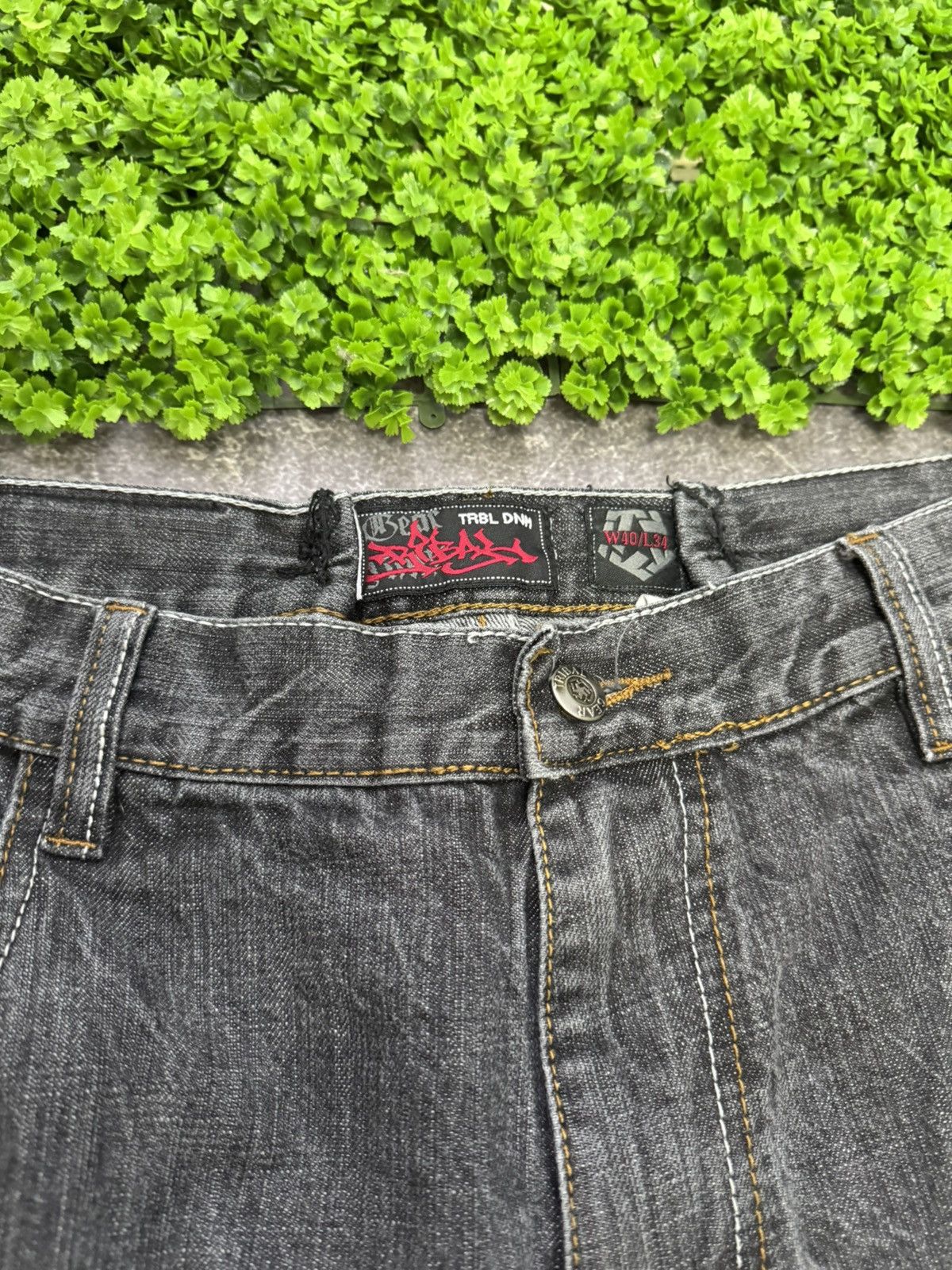 Japanese Brand distressed opium affliction style tribaldenim jeans Size US 34 / EU 50 - 16 Thumbnail