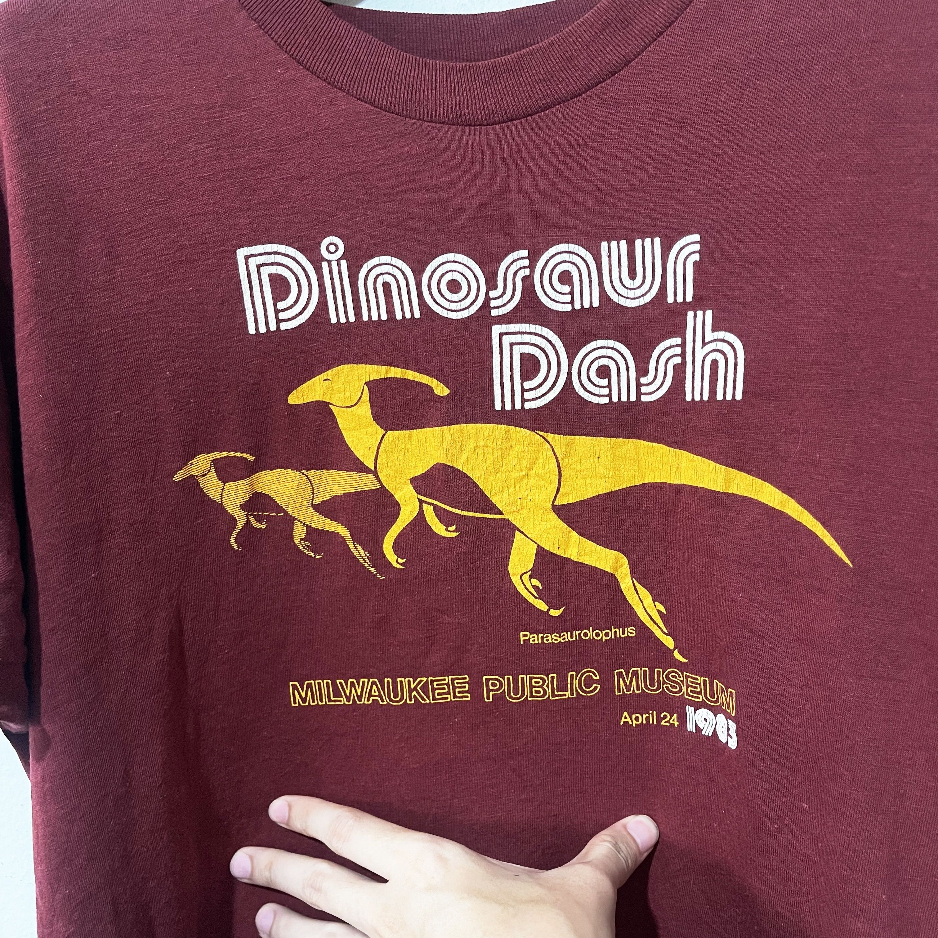 Vintage Vintage 1983 Dinosaur Dash Milwaukee Public Museum T-Shirt Size US M / EU 48-50 / 2 - 2 Thumbnail