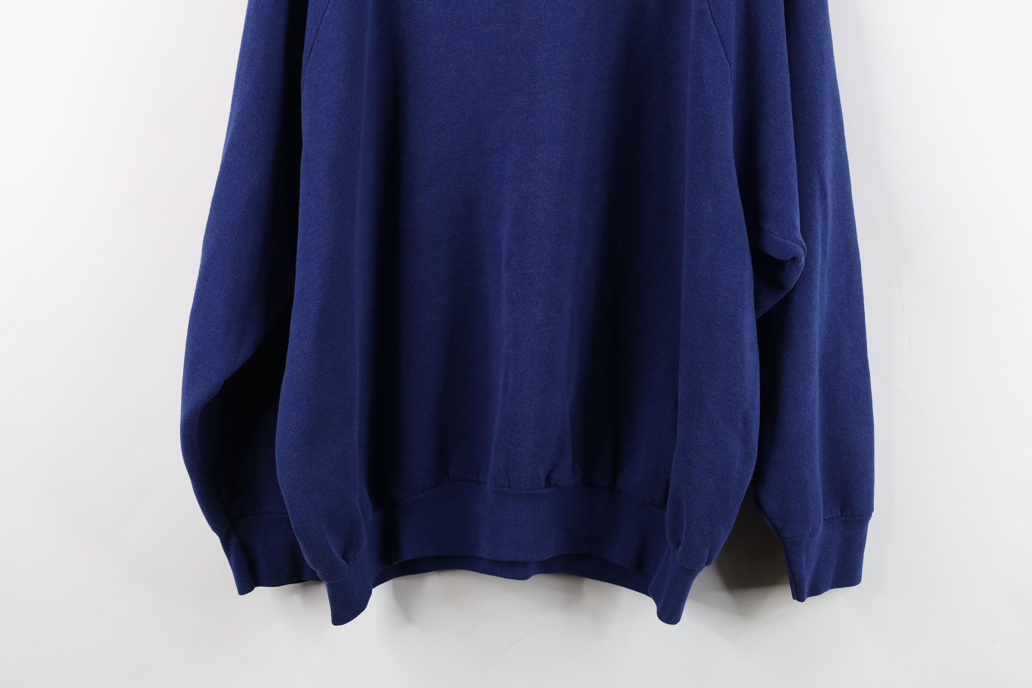 Vintage Vintage 90s Streetwear Blank Crewneck Sweatshirt Blue USA Size XL / US 12-14 / IT 48-50 - 12 Thumbnail