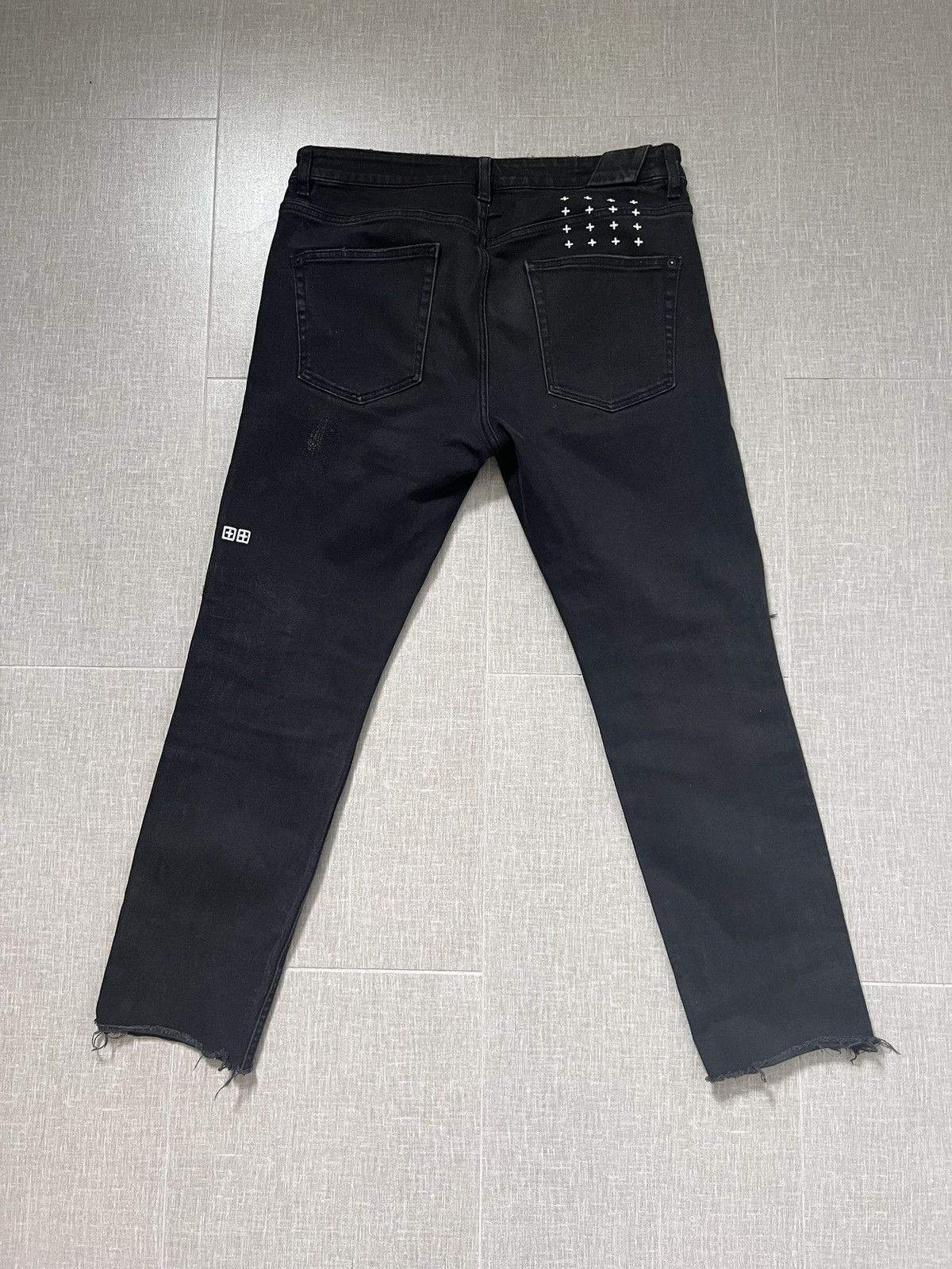 Double Knee Ripped Denim