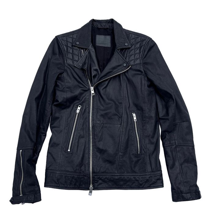 Allsaints kahawa clearance leather biker jacket