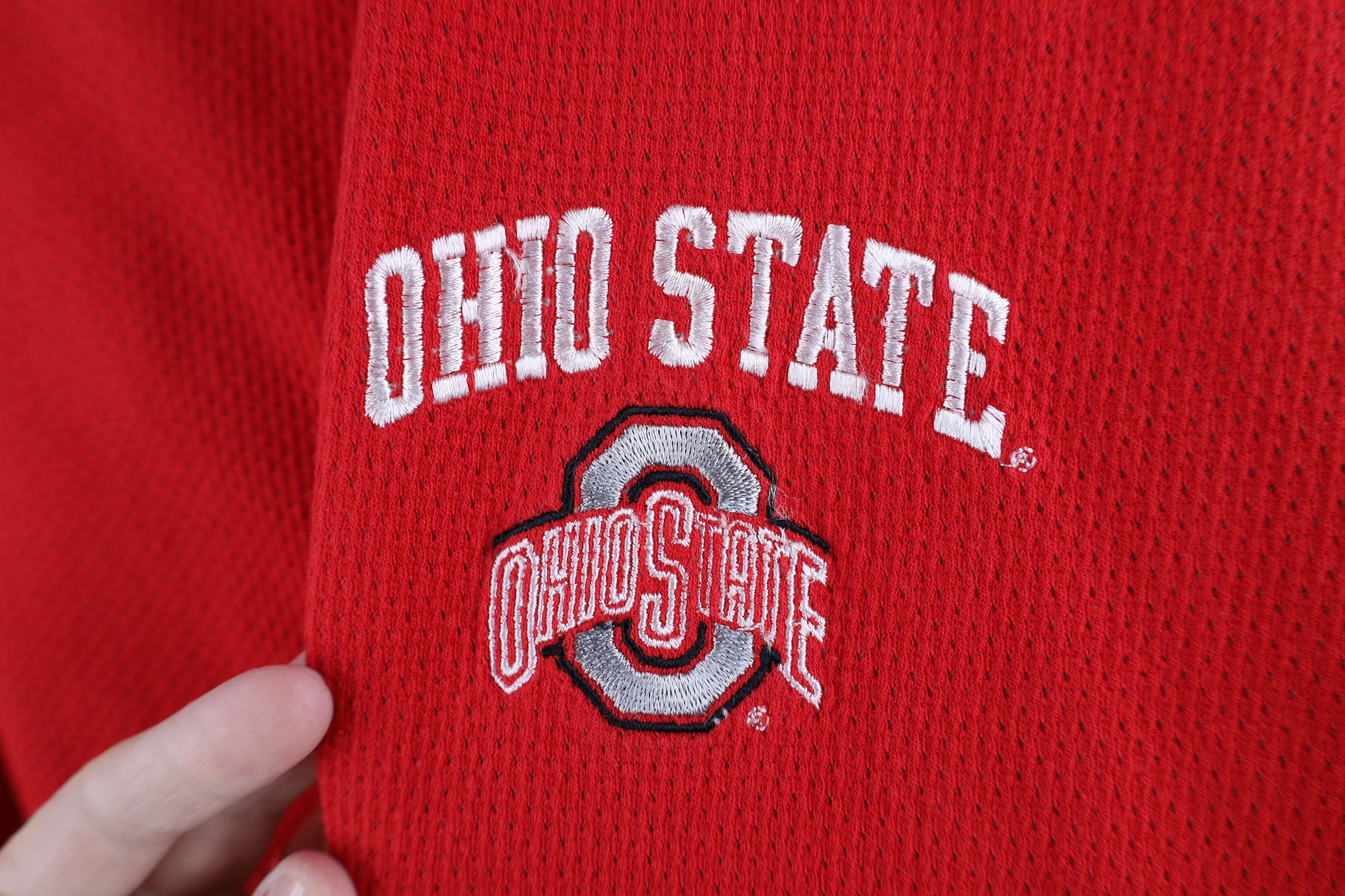 Vintage Vintage 90s Ohio State University Mesh Jersey T-Shirt Size US XL / EU 56 / 4 - 4 Thumbnail