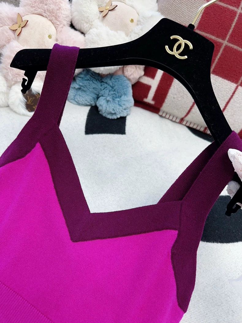 Chanel Chanel 20A Kangpeng Street Show Purple Cashmere Suspender Size XS / US 0-2 / IT 36-38 - 3 Thumbnail