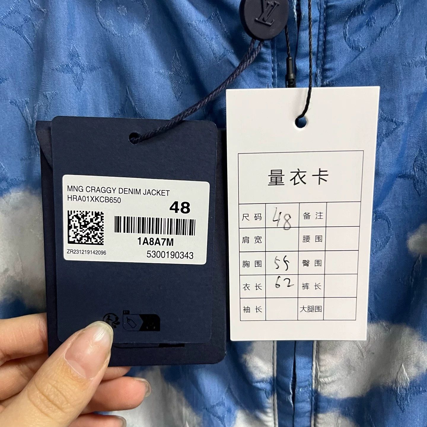Louis Vuitton Louis Vuitton Sky Blue Logo Hooded Jacket Size US M / EU 48-50 / 2 - 2 Thumbnail