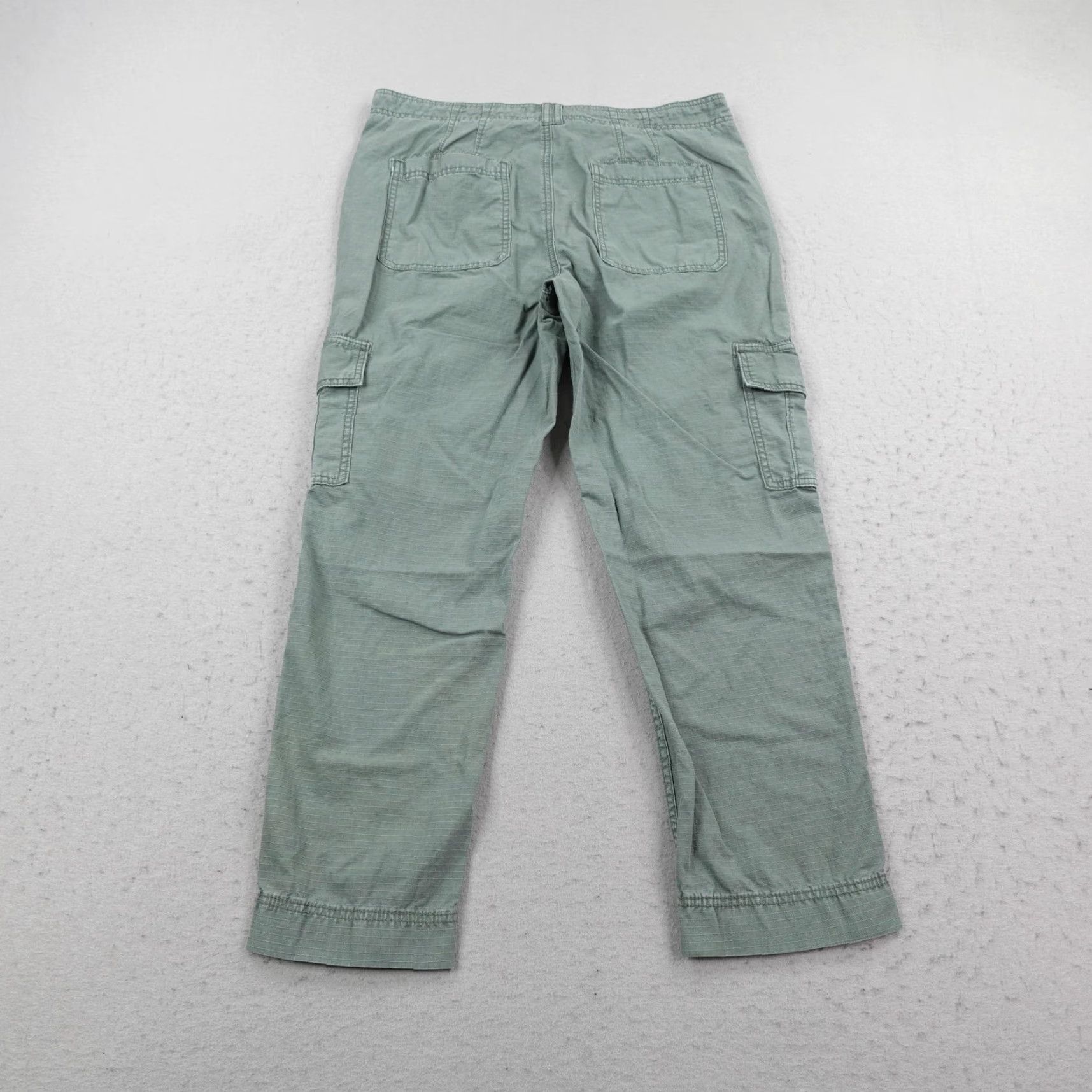 Anthropologie Anthropologie Pants Womens 30 Green Cargo Utility Ripstop Straight Cropped Boho Size 30" / US 8 / IT 44 - 4 Thumbnail