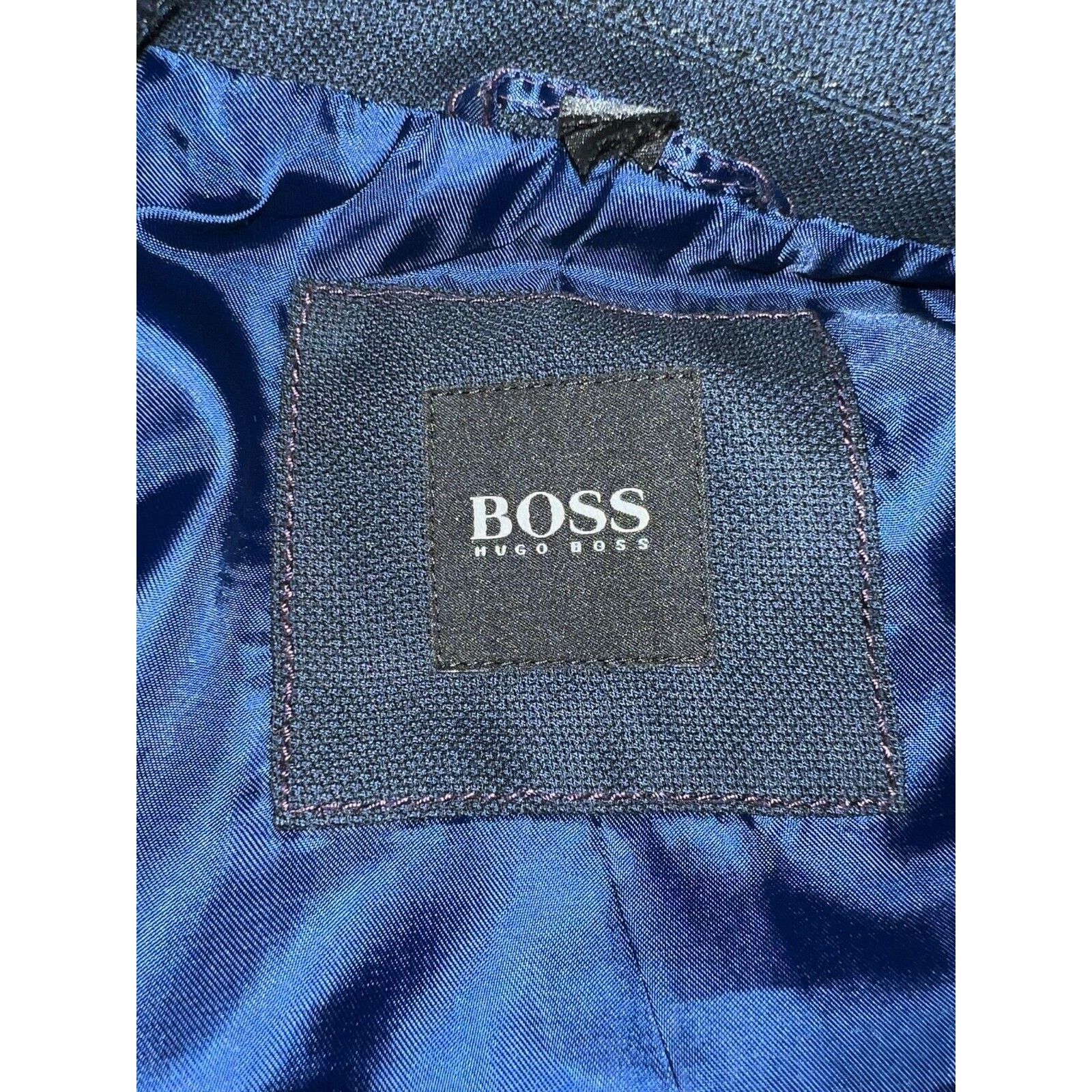 Hugo Boss Hugo Boss Mens Two Button Blazer Jacket Blue Size 40 R Size 40R - 5 Thumbnail