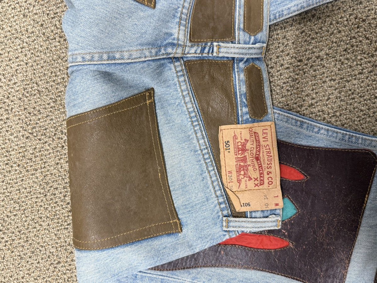 Levi's Vintage Clothing Vintage Levi's Japan 501 Handmade Leather Patch Denim Size US 34 / EU 50 - 8 Thumbnail