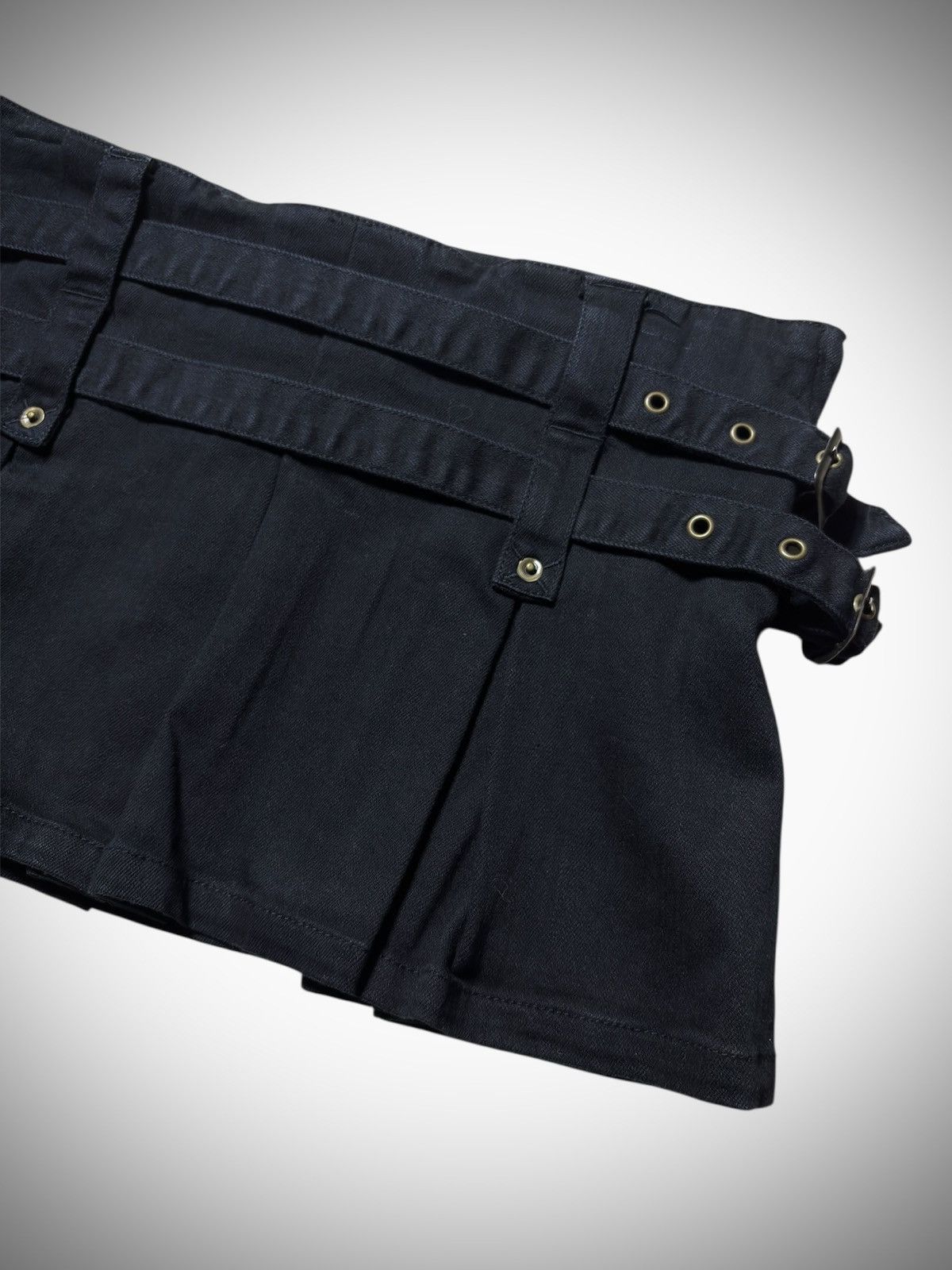Japanese Brand 2000’s Rei Firenze - Bondage Strap Skirt Gothic Style Size 28" / US 6 / IT 42 - 2 Thumbnail