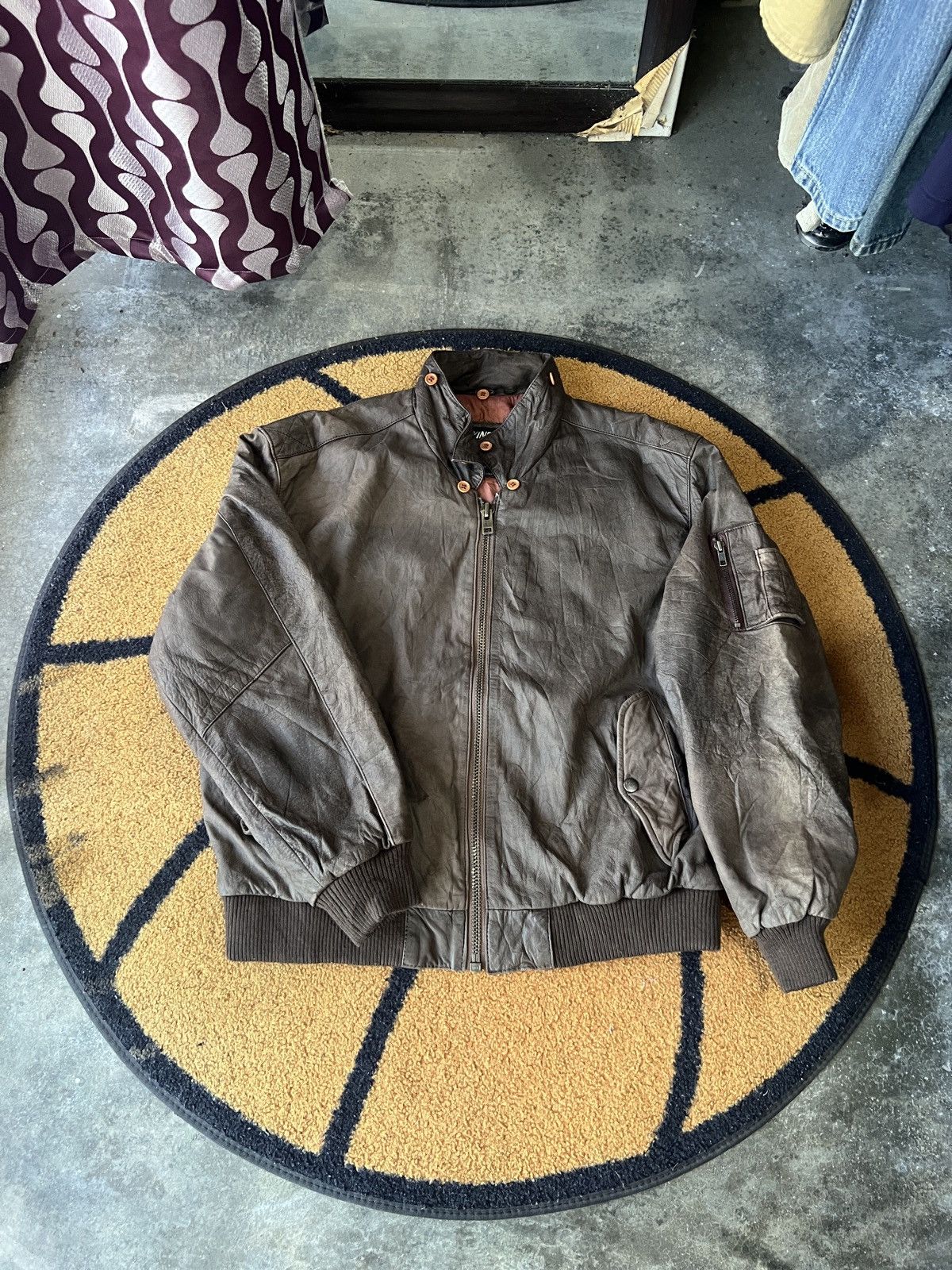 Other 🔥Flying Club Zipper Leather Jacket Size US L / EU 52-54 / 3 - 2 Thumbnail