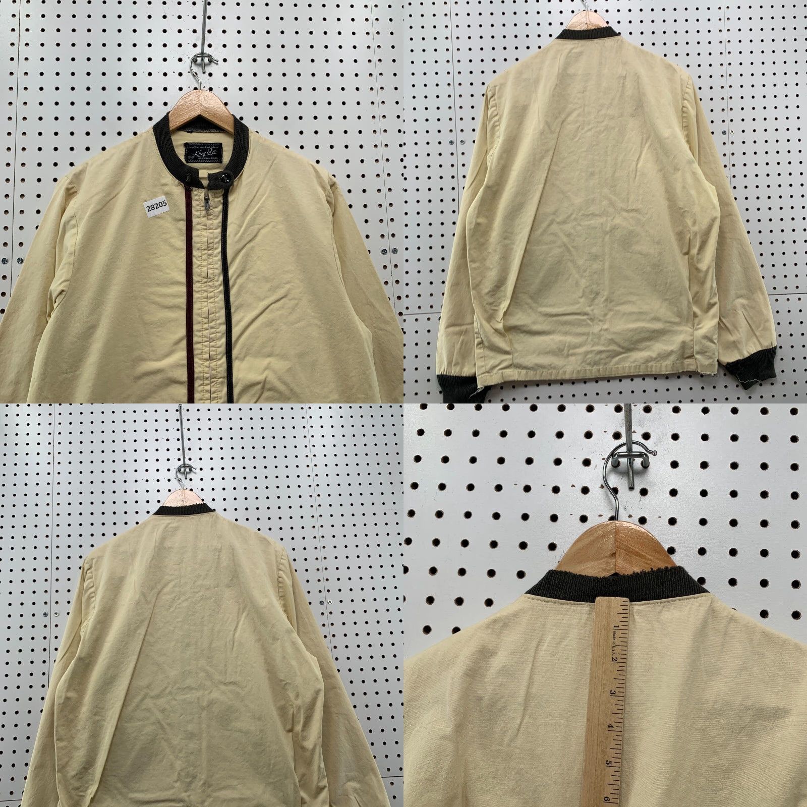 Vintage Vintage 50s Brockton Mass Windbreaker Jacket Men Large Beige Canvas ZIPPER 24x28.5 Retro Size US L / EU 52-54 / 3 - 8 Thumbnail