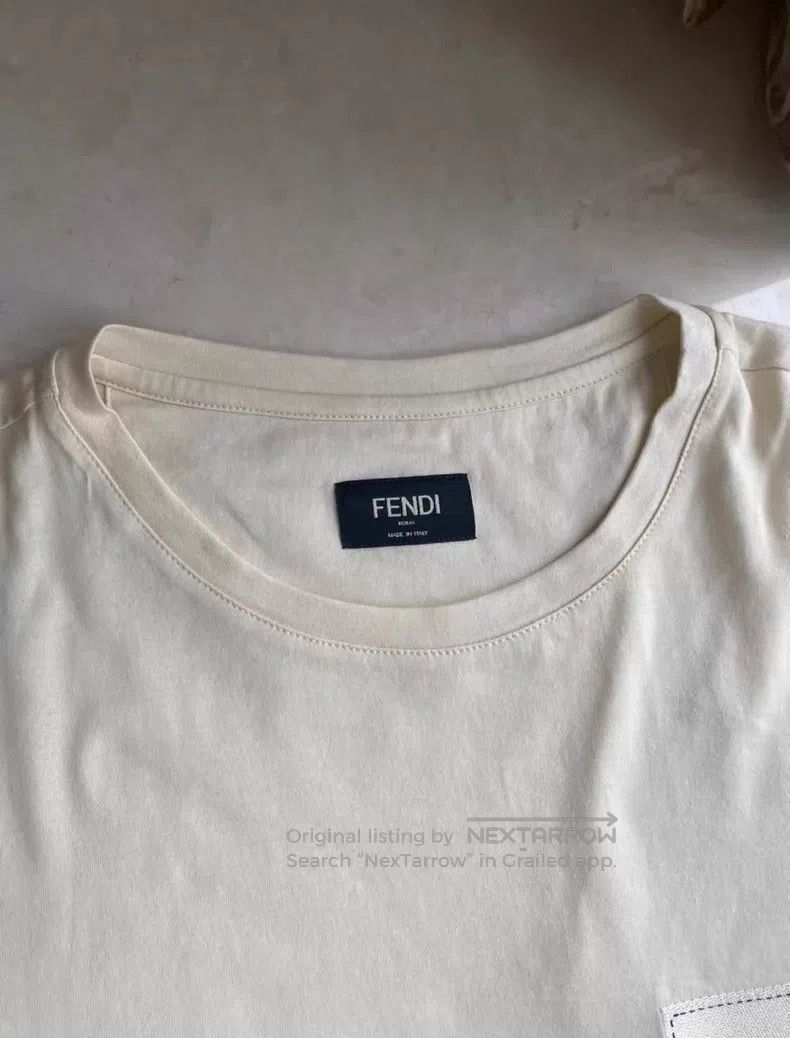 Fendi Fendi Men's logo embroidered short sleeve T-shirt Size US S / EU 44-46 / 1 - 7 Thumbnail