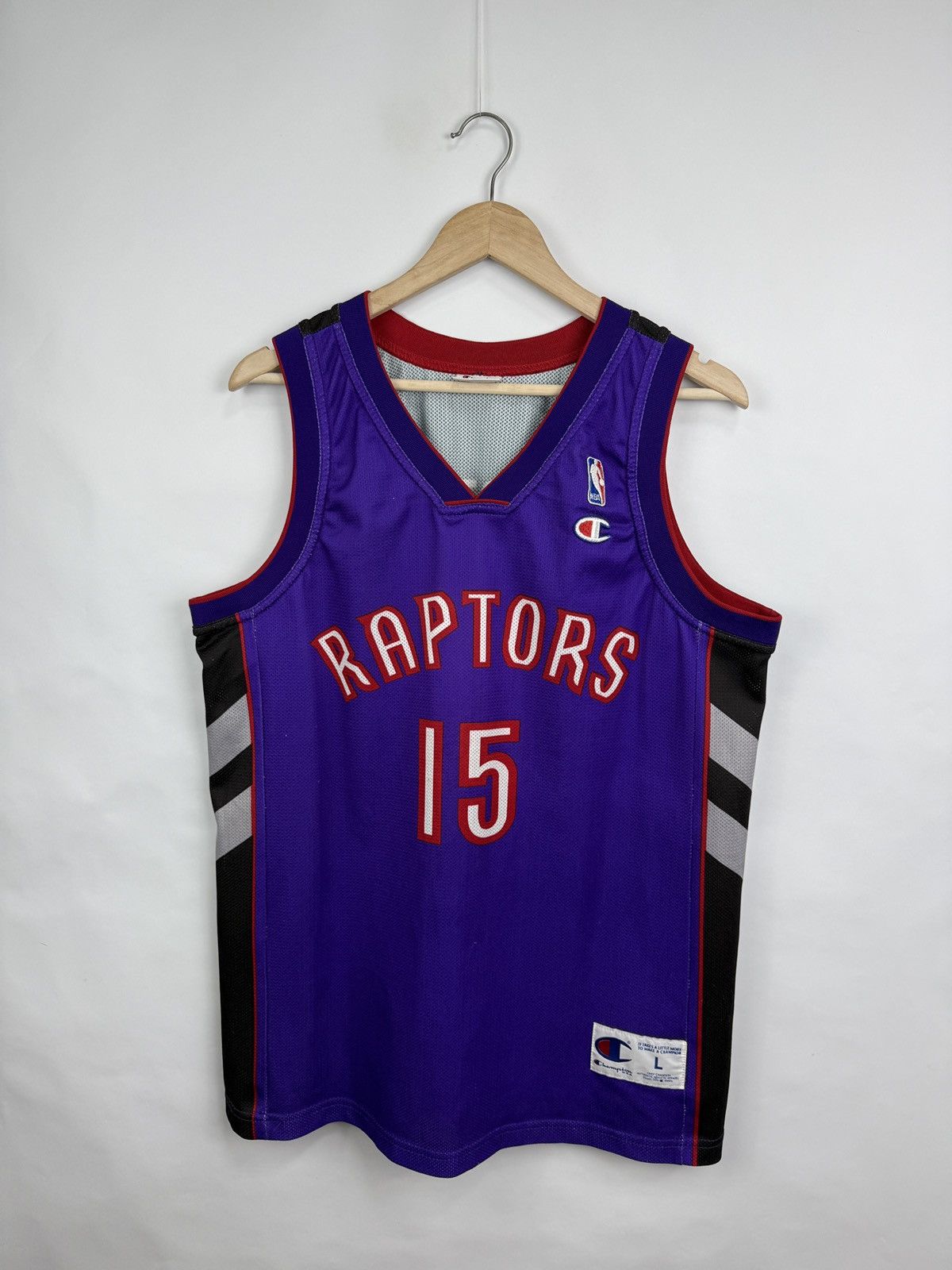 Champion 🇨🇦 Vintage 90s Champion Toronto Raptors Vince Carter Jersey Size US L / EU 52-54 / 3 - 3 Thumbnail