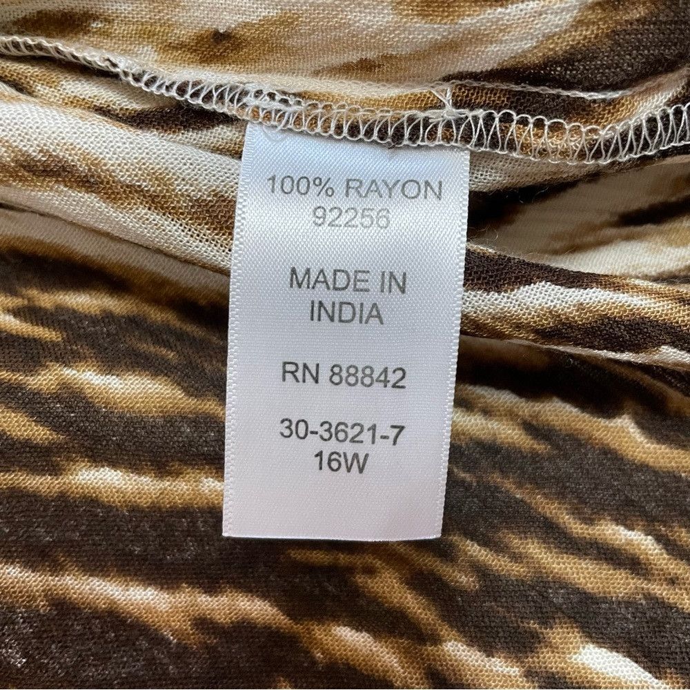 Other NWT New Roaman's Animal Print Rayon Tunic Dress Size 16W Size XXL / US 16-18 / IT 52-54 - 6 Thumbnail
