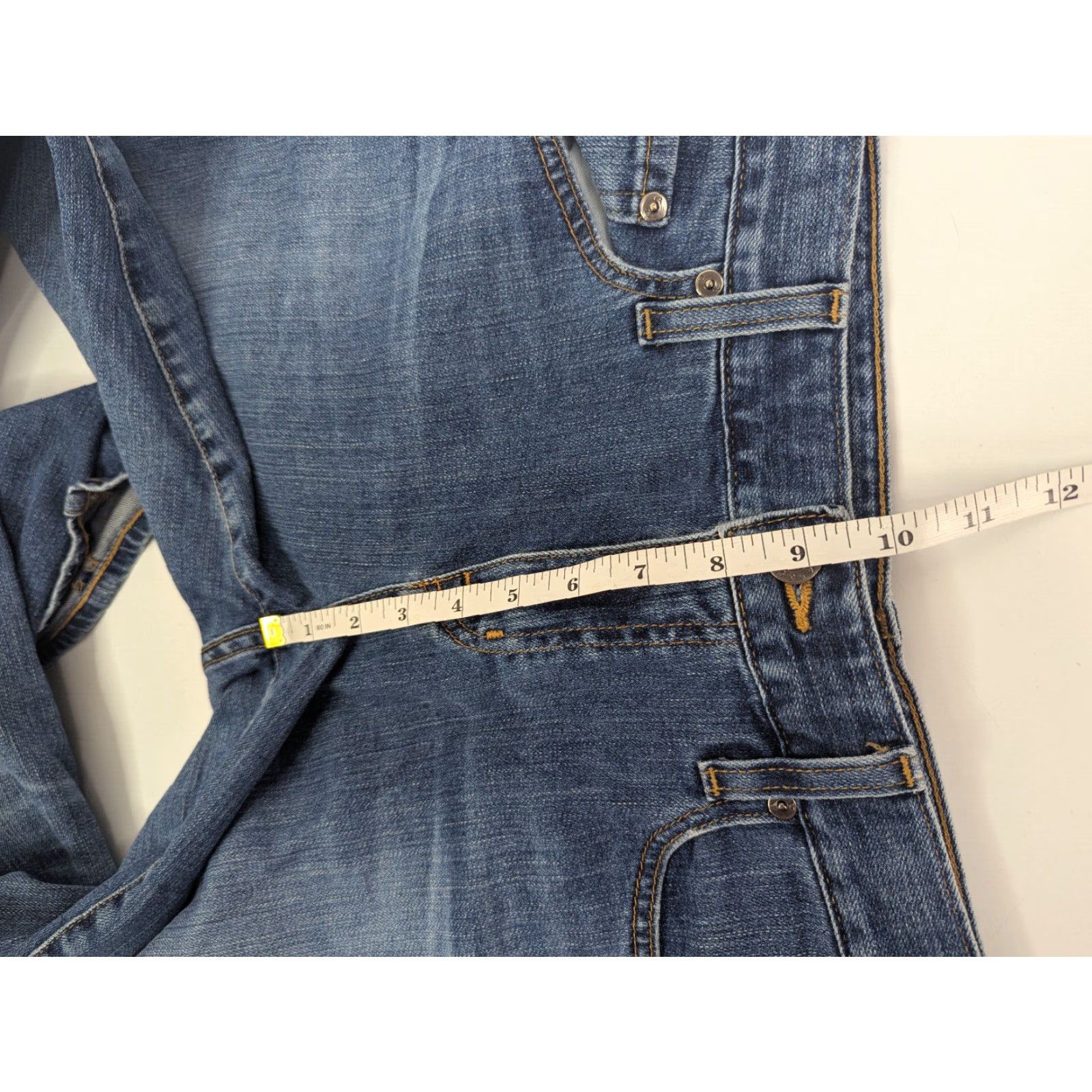 Vintage AG Adriano Goldschmied Jeans Womens Slim Distressed Boyfriend 28R Blue Denim Cotton Polyurethane 5-Pocket Logo Zipper Button Jeans Size 28" / US 6 / IT 42 - 6 Thumbnail