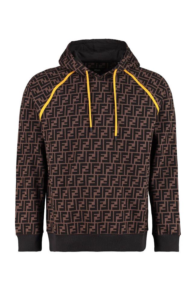Fendi o1s1wg111224 Cotton Hoodie in Brown Size US M / EU 48-50 / 2 - 1 Thumbnail