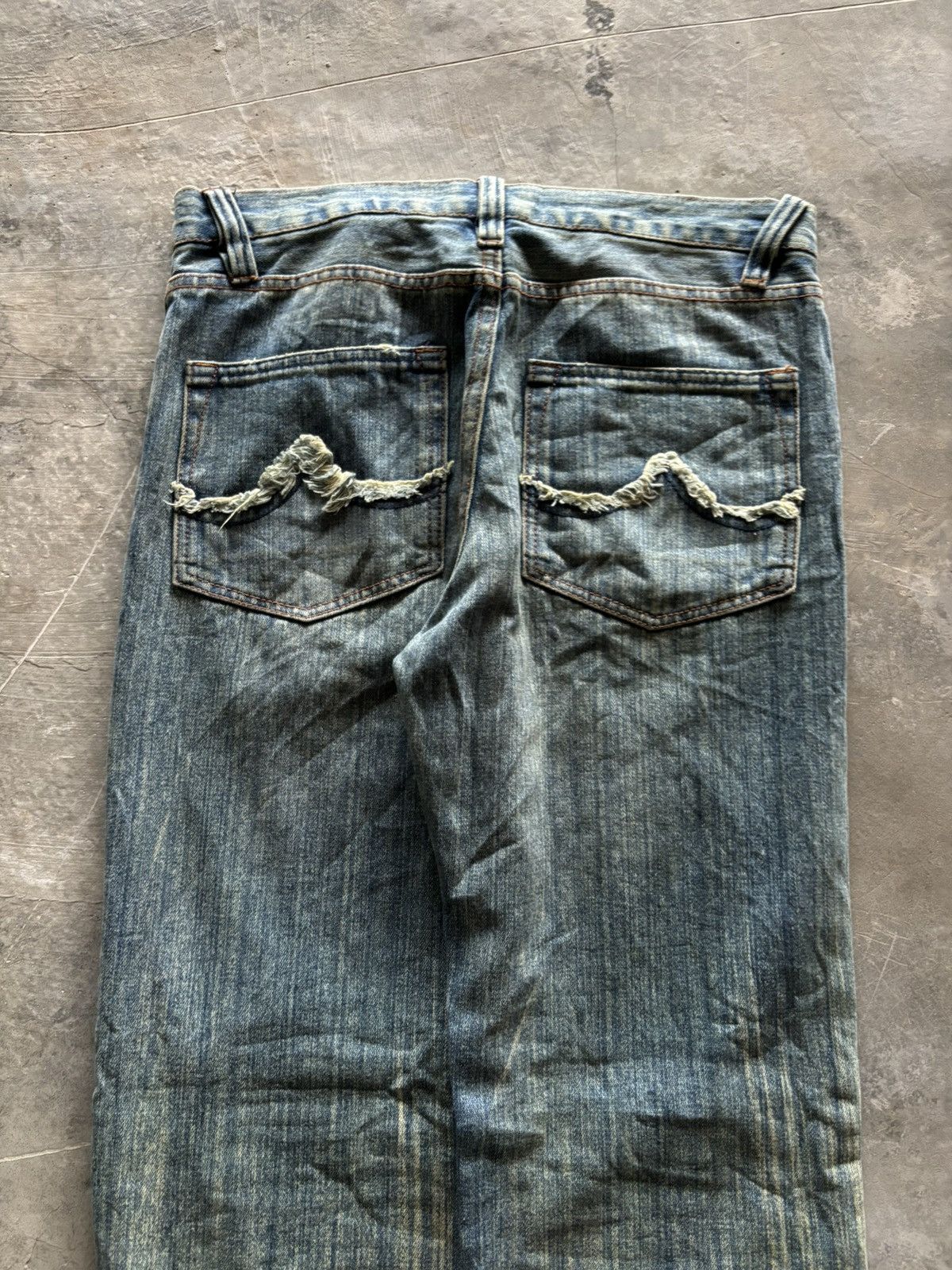 If Six Was Nine NYLAUS flare distressed rusty wash punk grunge japanese Size US 32 / EU 48 - 16 Thumbnail
