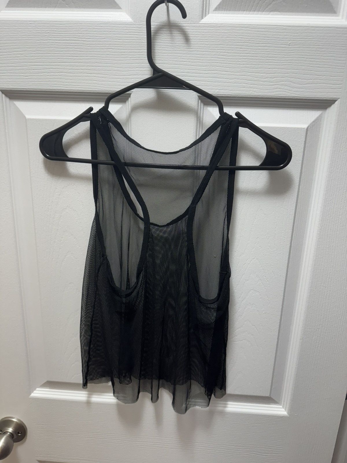 Japanese Brand Mesh Fishnet Cropped Tank Top Avant Garde Black Size US M / EU 48-50 / 2 - 1 Thumbnail