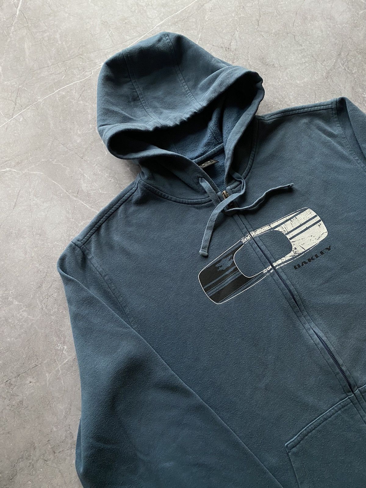 Oakley Vintage Y2K Oakley Big Logo Drawstring Full Zip Hoodie Size US M / EU 48-50 / 2 - 3 Thumbnail