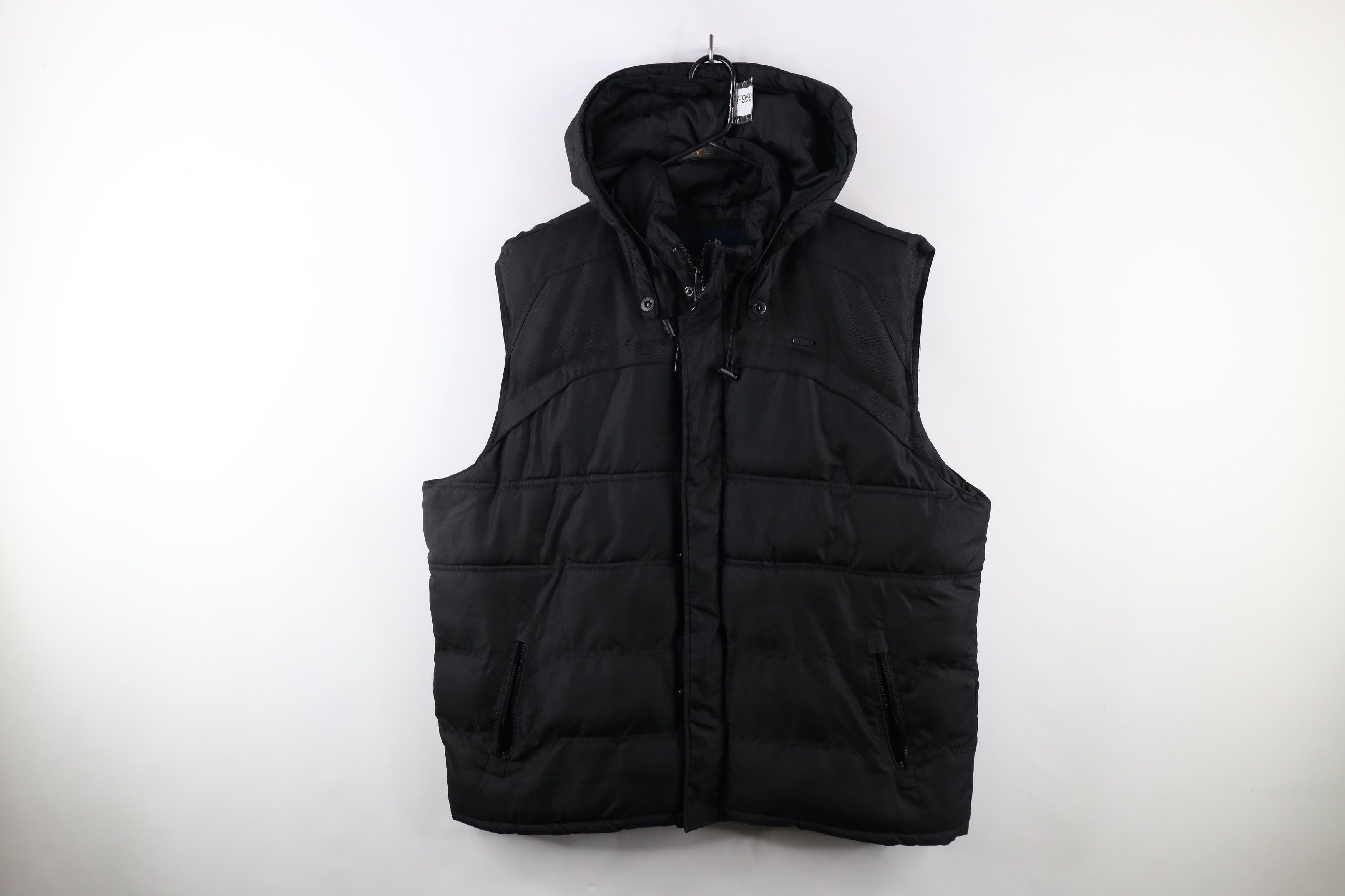 Rocawear × Vintage Vintage Rocawear Hooded Full Zip Puffer Vest Jacket Black Size US XXL / EU 58 / 5 - 1 Thumbnail