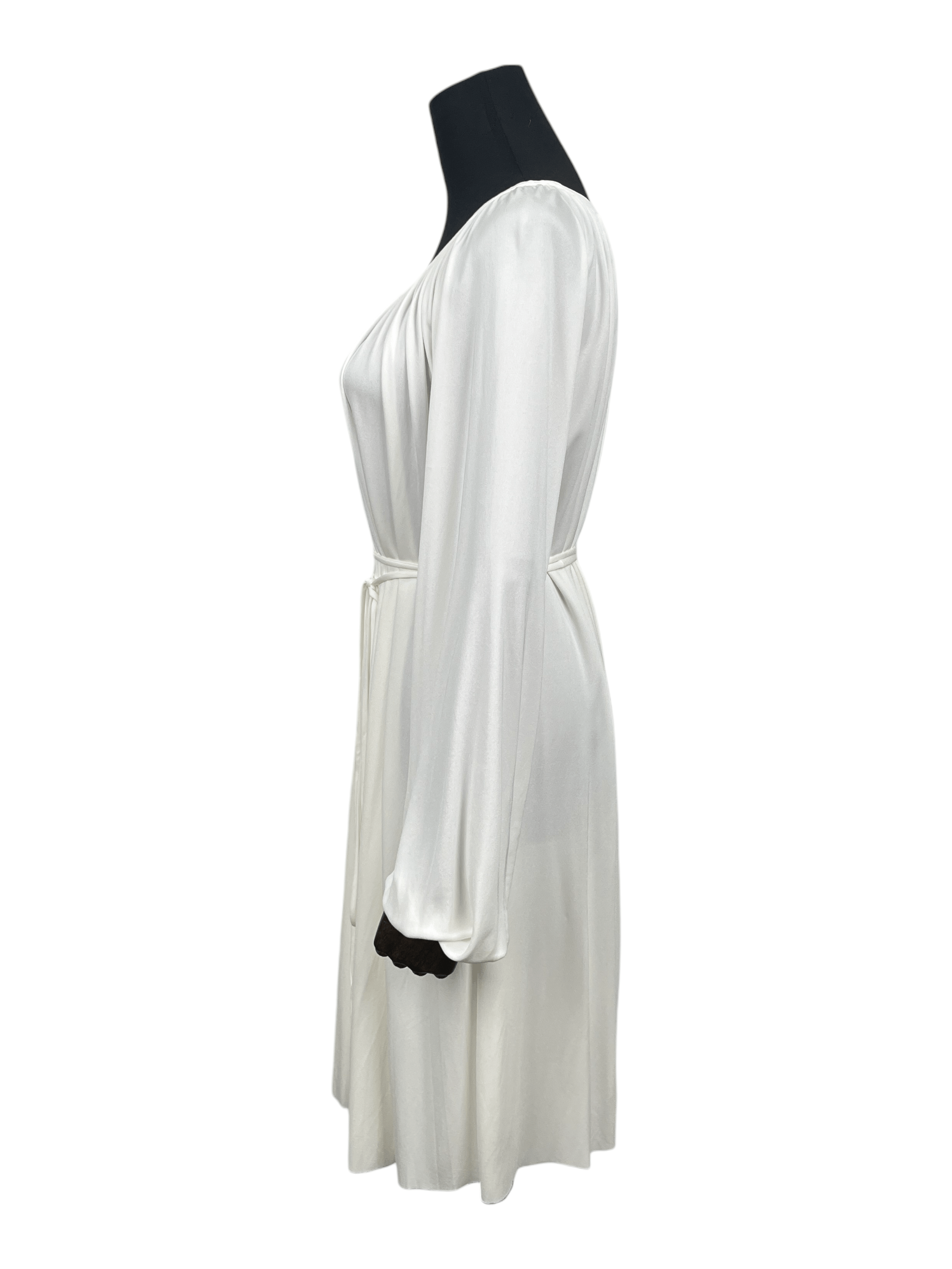 Dior Christian Dior Off White Long Sleeve Dress Size XXS / US 00 / IT 34 - 3 Thumbnail
