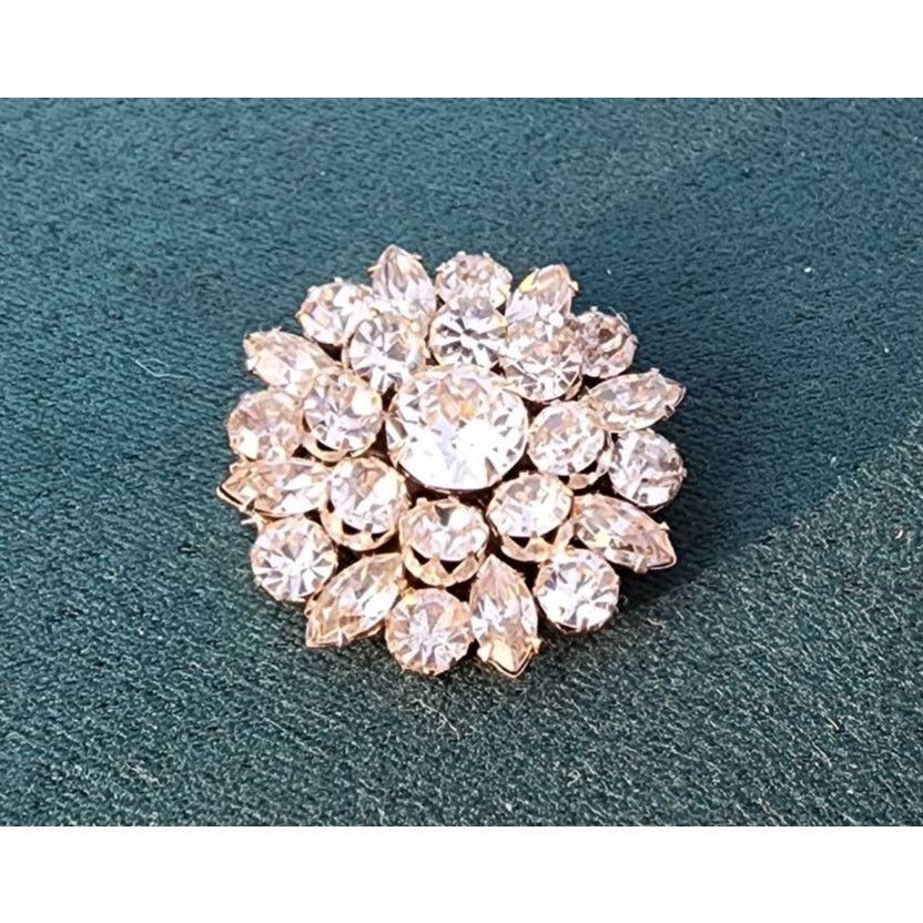 Designer Vintage Signed Weiss Brilliant Ice Rhinestone Cluster Brooch Size ONE SIZE - 2 Thumbnail
