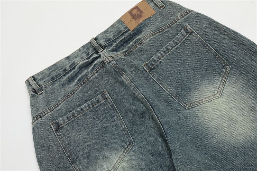 Vintage Vintage washed men's workwear patchwork scimitar jeans Size US 32 / EU 48 - 6 Thumbnail