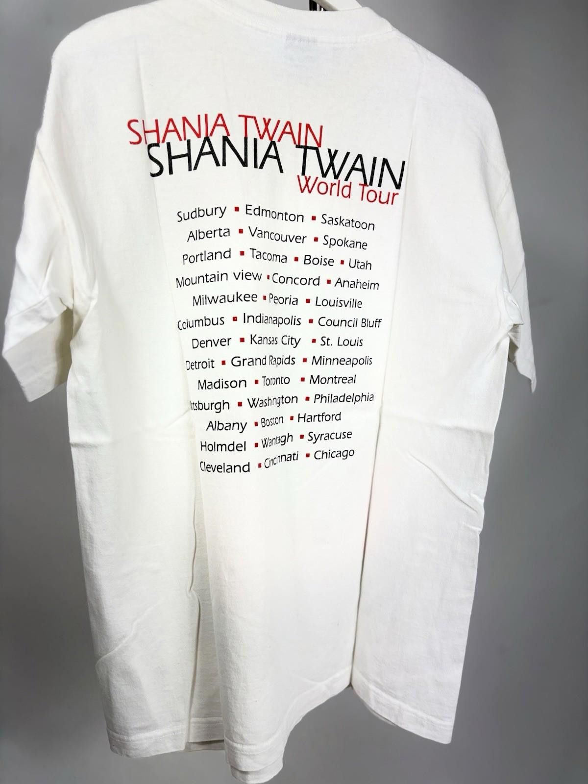 Vintage 1998 Shania Twain Tour T - Shirt Polygram Tag