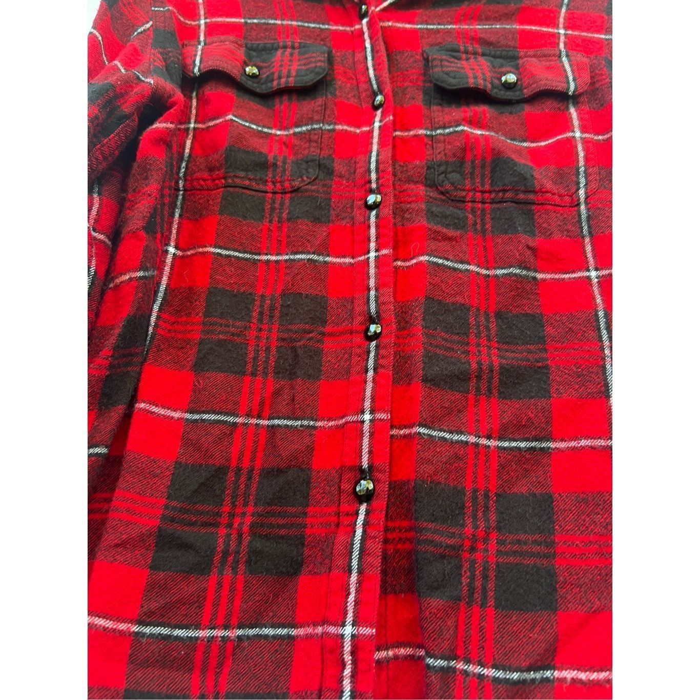 Chaps Chaps Red And Black Plaid Button Up Shirt Woman’s Large Size L / US 10 / IT 46 - 4 Thumbnail